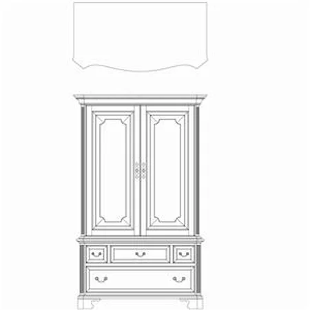 Traditional 2 Door Armoire